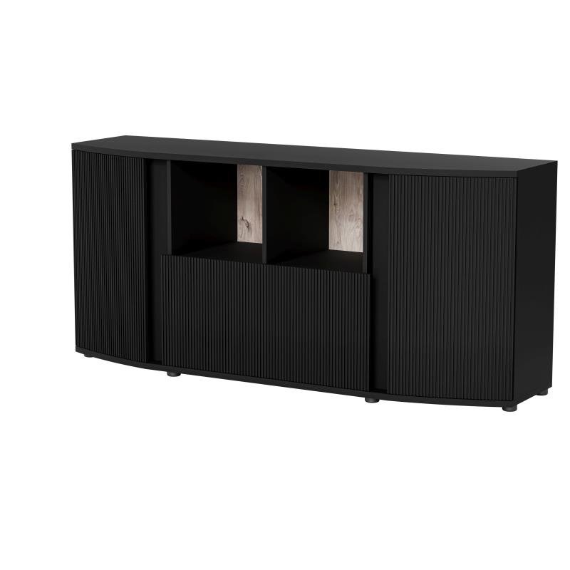 MICHELLE chest of drawers, black/viking oak - Image 6
