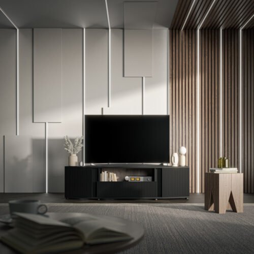 MICHELLE TV stand black/viking oak