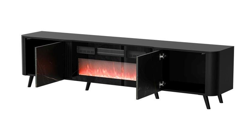 VOLARE TV stand 200 black matte/black San Sebastian - Image 2