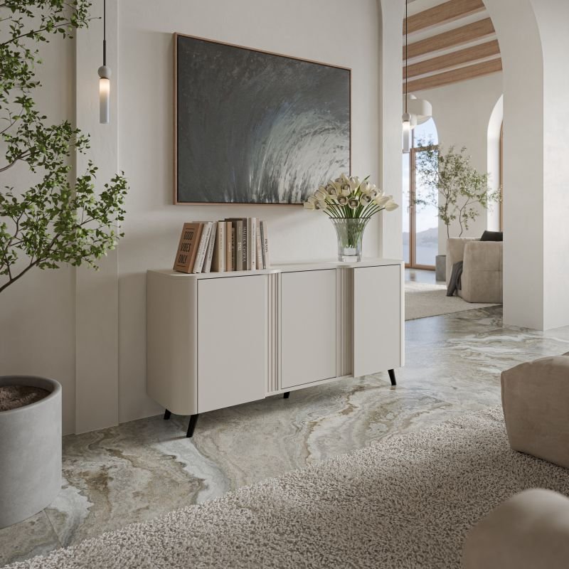 VOLARE chest of drawers 150 (3D) cashmere/cashmere