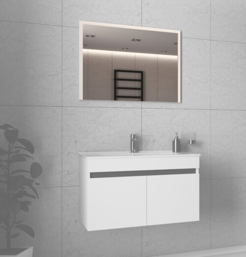 mirror, FIGARO L-80, white