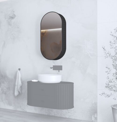 mirror cabinet, VENEZIA SLU, matte black