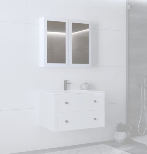 Mirror cabinet, TORETO SLU-80, white