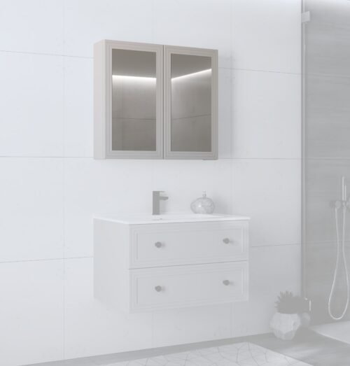 mirror cabinet, TORETO SLU-80, cashmere