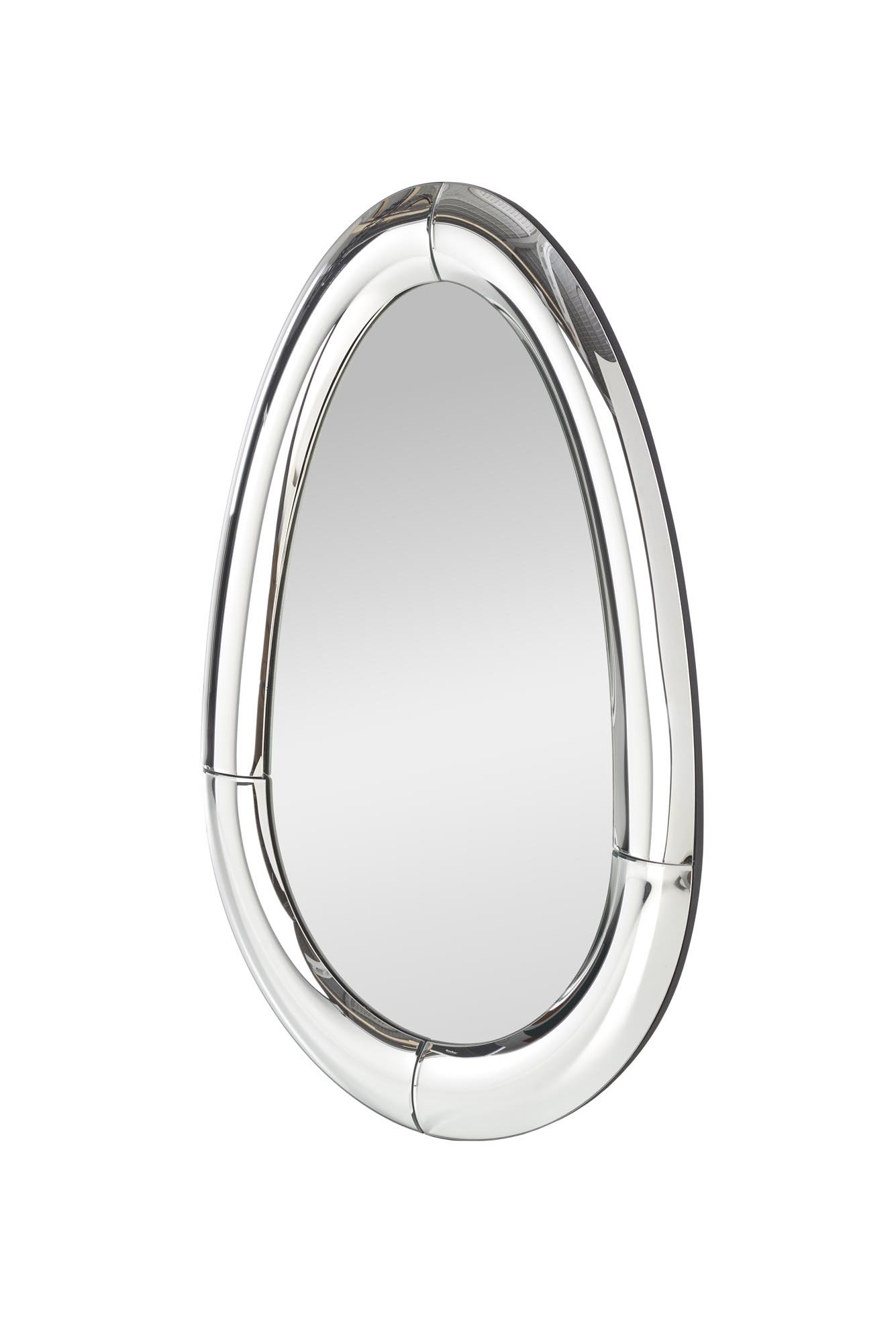 IVORY hanging mirror, silver