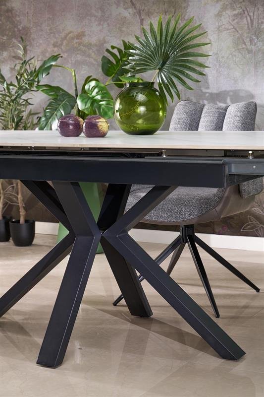 PATAN extendable table, white marble/black - Image 10