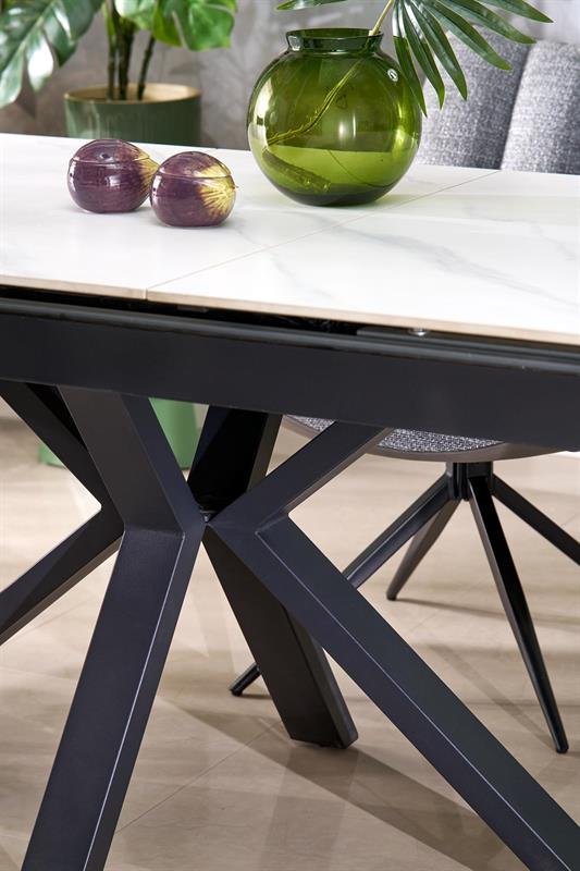PATAN extendable table, white marble/black - Image 12