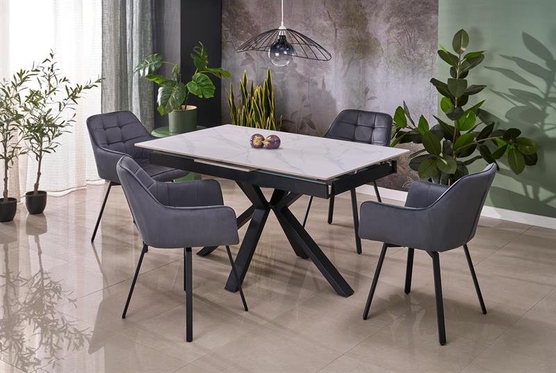 PATAN extendable table, white marble/black - Image 13