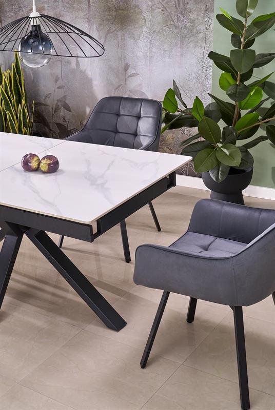 PATAN extendable table, white marble/black - Image 14