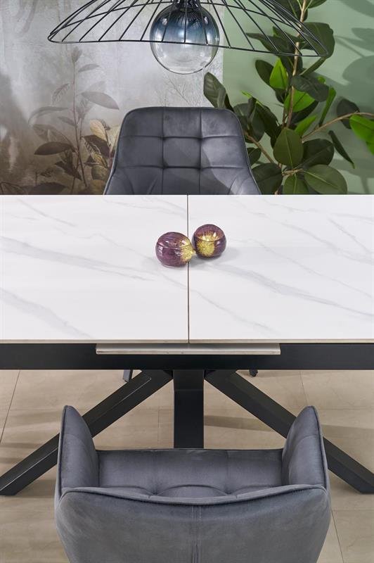 PATAN extendable table, white marble/black - Image 15