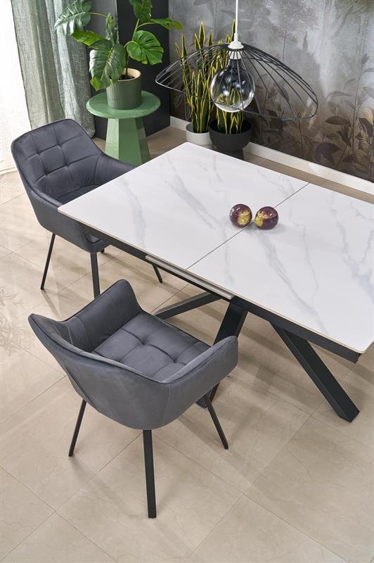 PATAN extendable table, white marble/black - Image 16