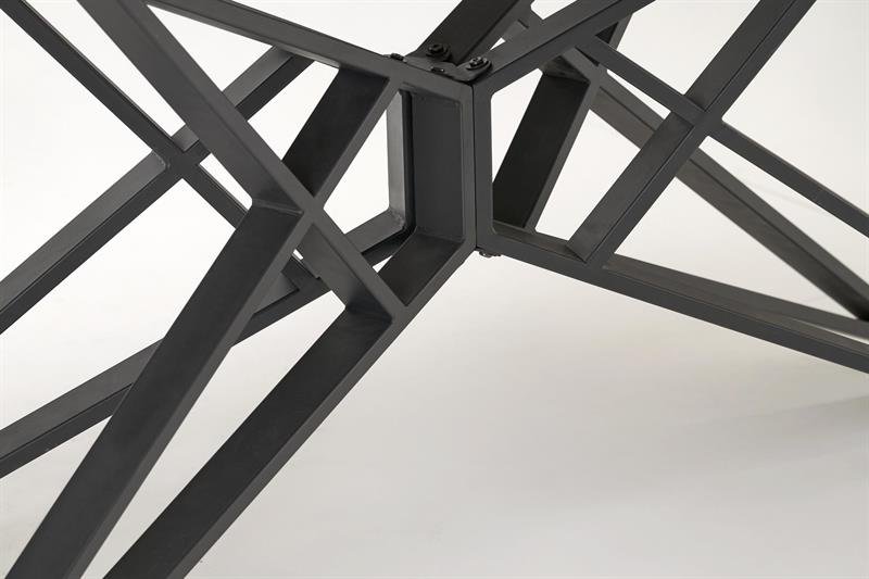 ALFREDO extendable table, white marble / black - Image 9