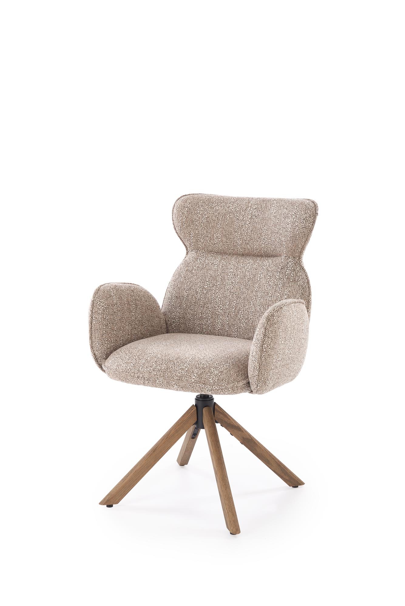 K585 chair, dark beige/left walnut