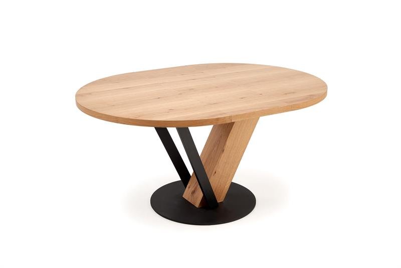 FANIS round extendable table, natural / black - Image 4