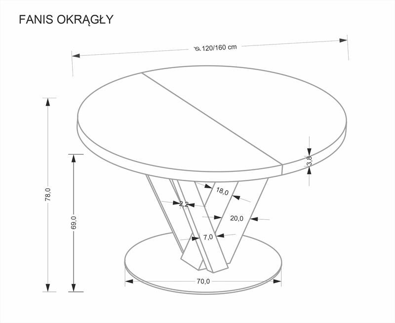 FANIS round extendable table, natural / black - Image 9