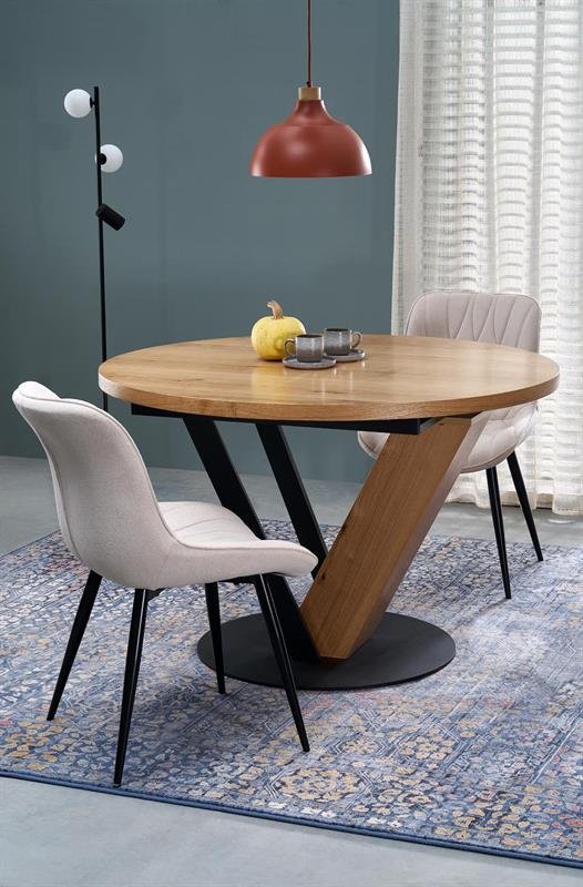 FANIS round extendable table, natural / black - Image 11