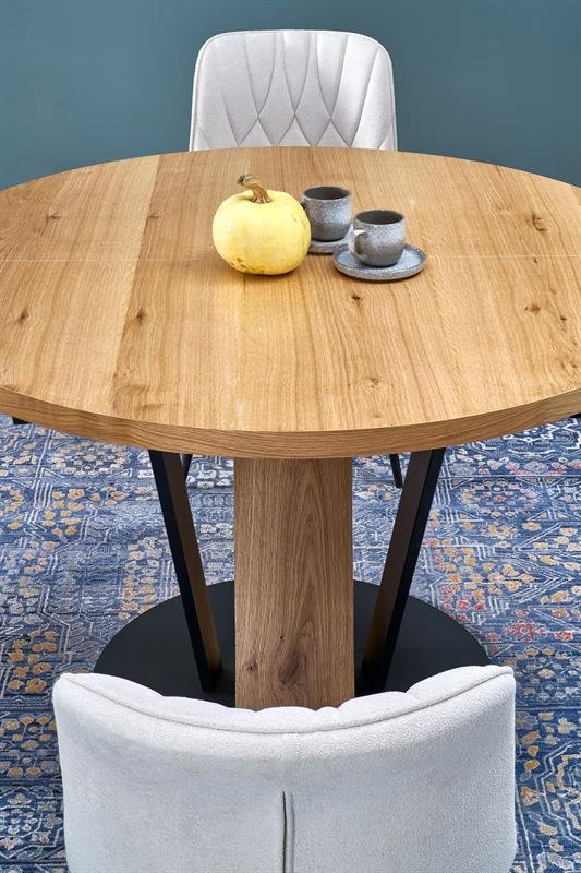 FANIS round extendable table, natural / black - Image 12