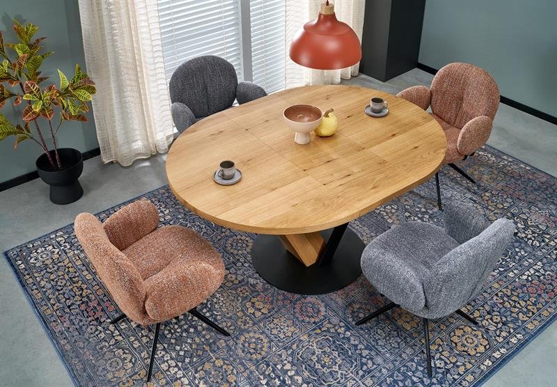 FANIS round extendable table, natural / black - Image 16