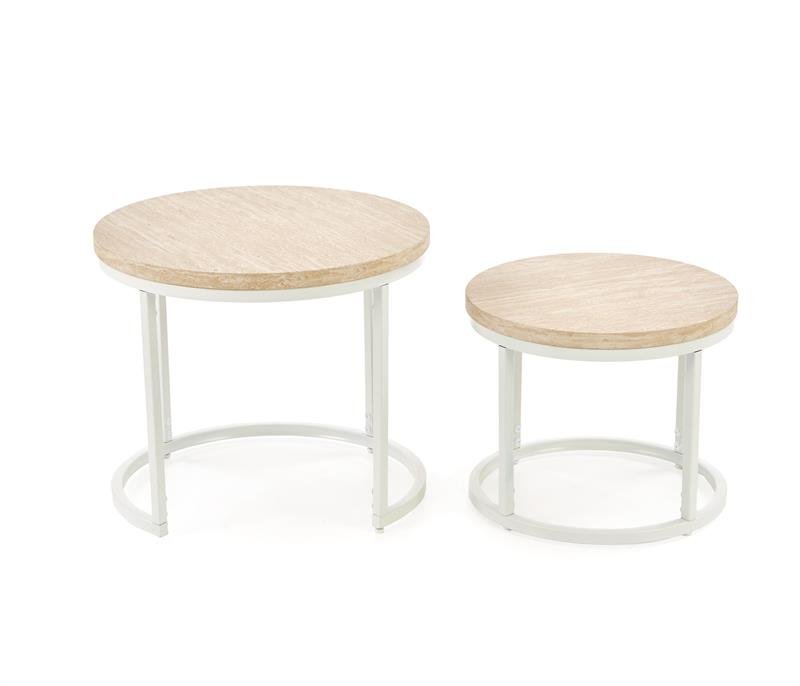 OREO coffee table set, two, travertine/white - Image 5