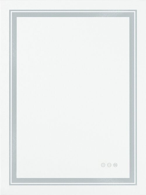 VERO bathroom wall mirror, silver