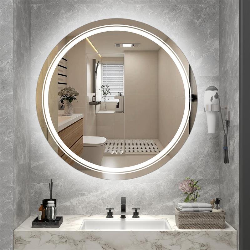 DOVER 80 bathroom wall mirror, silver - Image 4