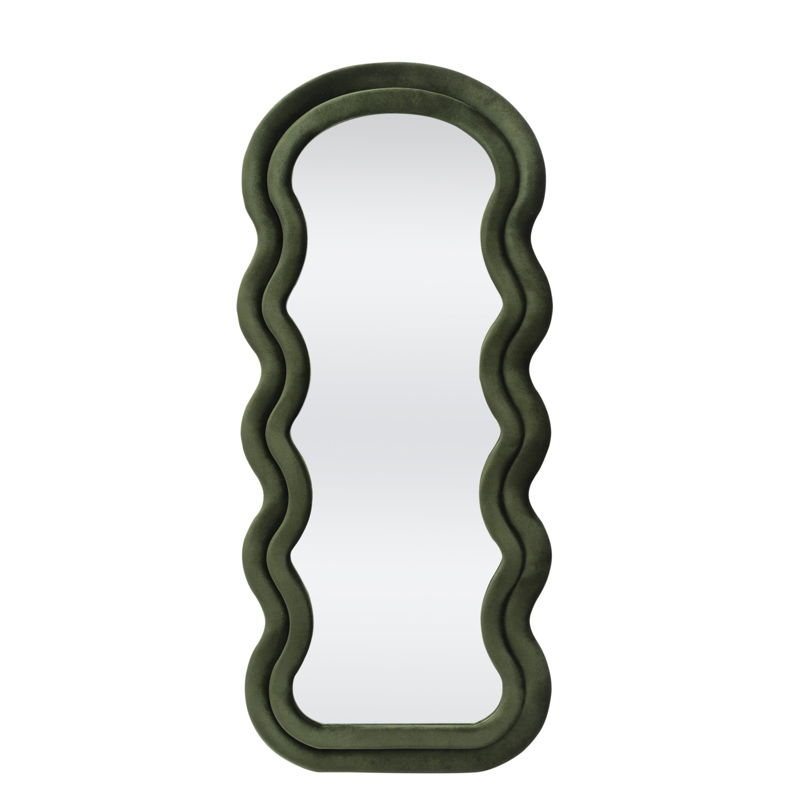 CONFETTO freestanding or wall mirror, olive color