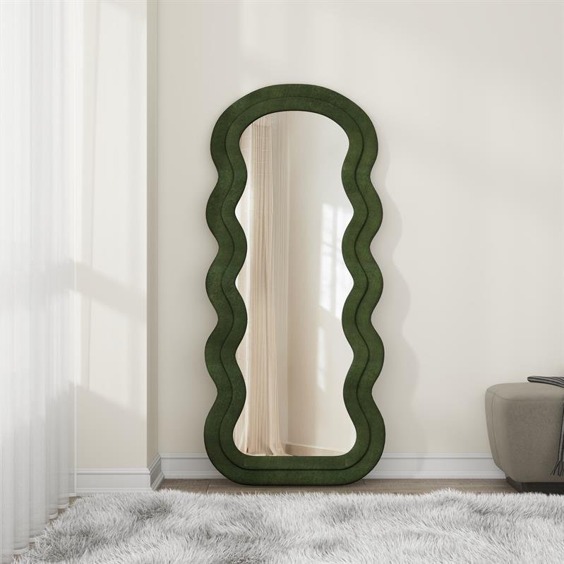 CONFETTO freestanding or wall mirror, olive color - Image 8