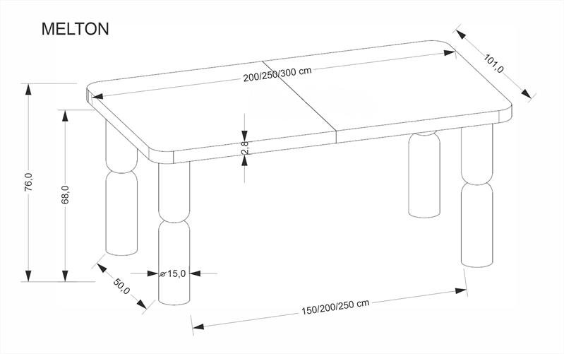 JAPANDI extendable table, color: light walnut / light walnut - Image 10