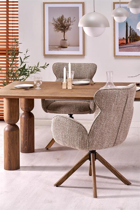 JAPANDI extendable table, color: light walnut / light walnut - Image 11