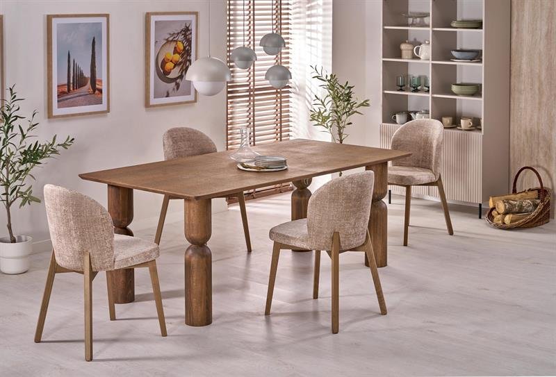 JAPANDI extendable table, color: light walnut / light walnut - Image 16