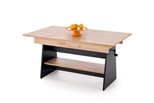ERIKA liftable coffee table, color: oak / black