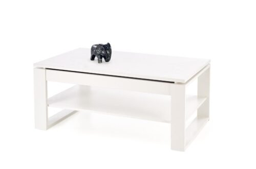 BETTY coffee table with lift-up table top, color: white