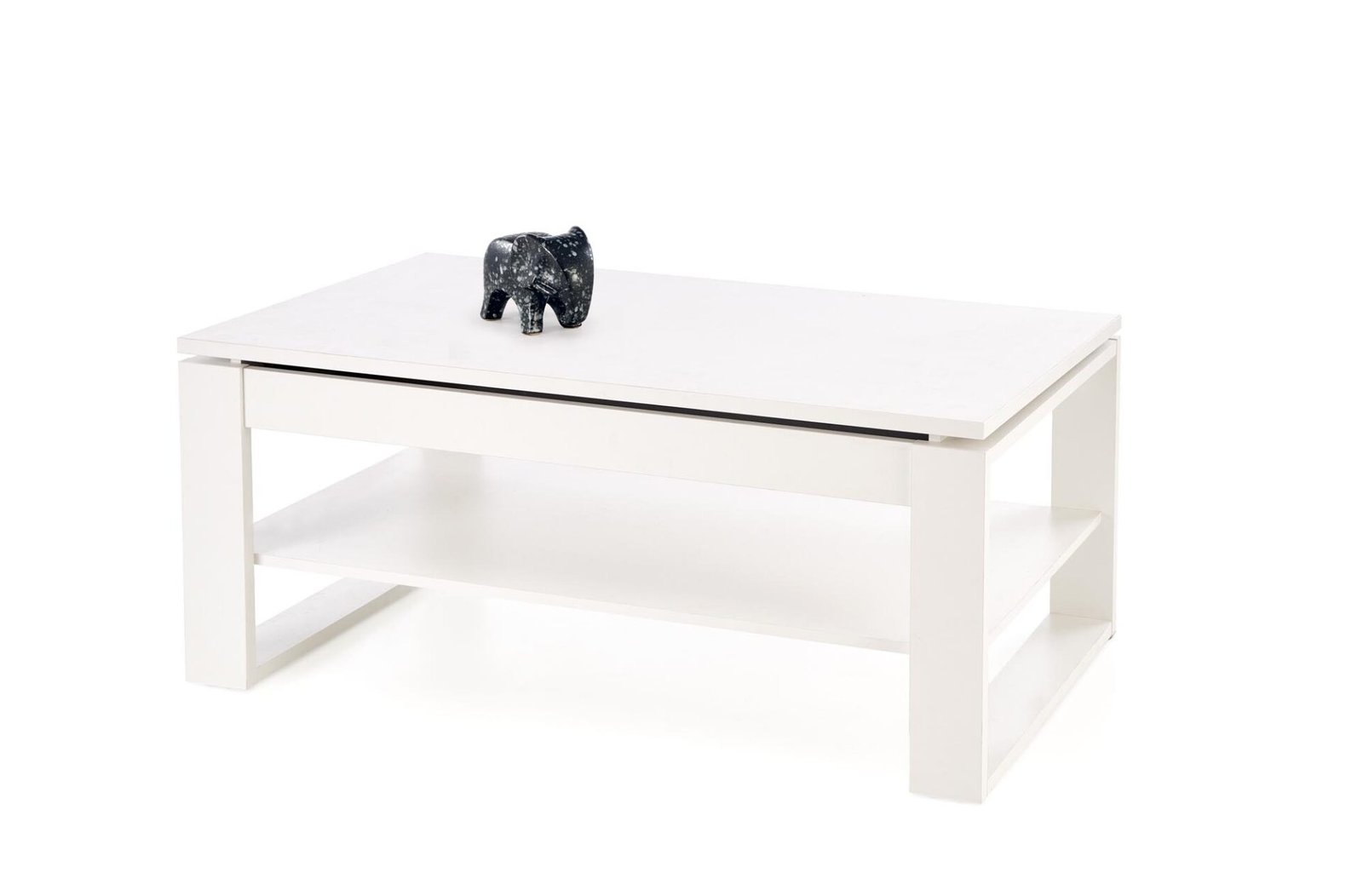 BETTY coffee table with lift-up table top, color: white