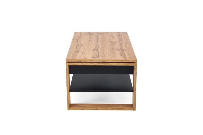 BETTY coffee table with liftable top, color: oak / black - Image 3