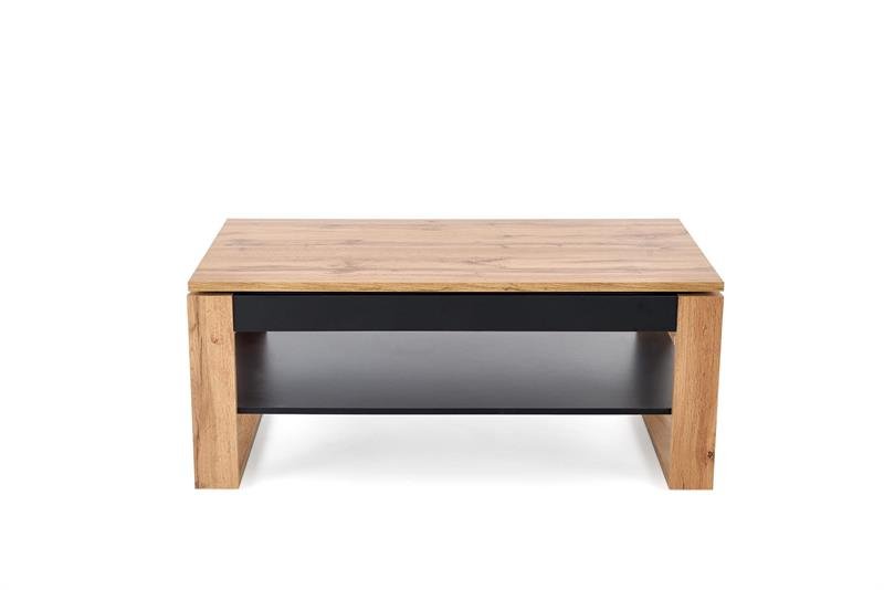 BETTY coffee table with liftable top, color: oak / black - Image 8