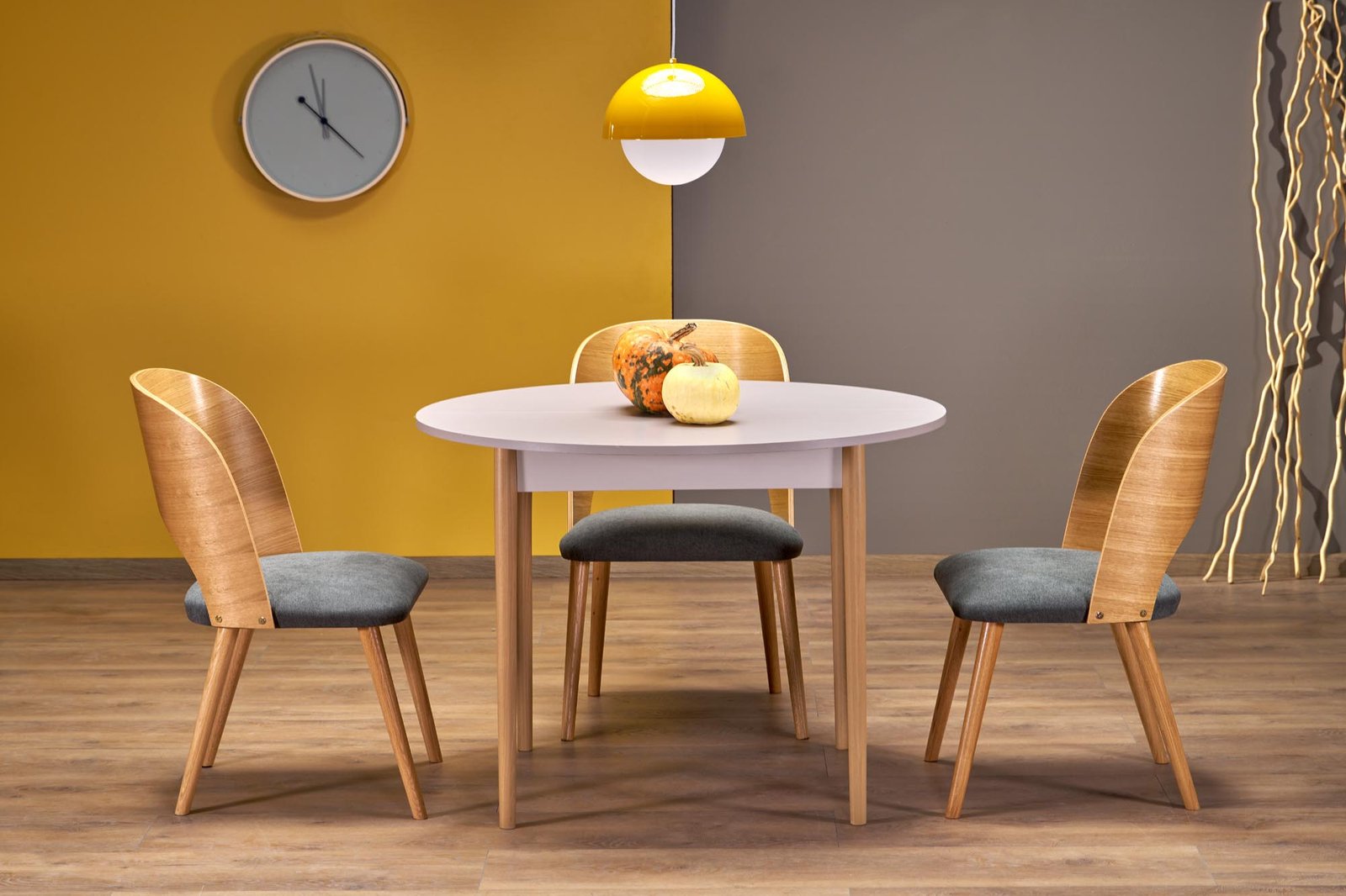 PIVOT extendable table top - cashmere, legs - natural
