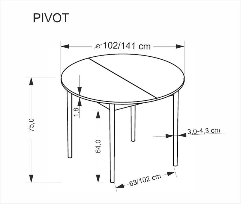 PIVOT extendable table top - cashmere, legs - natural - Image 10