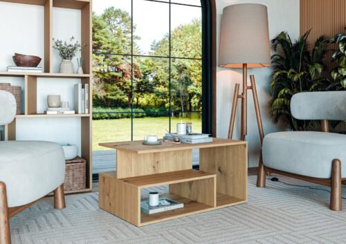 IVA table, oak color