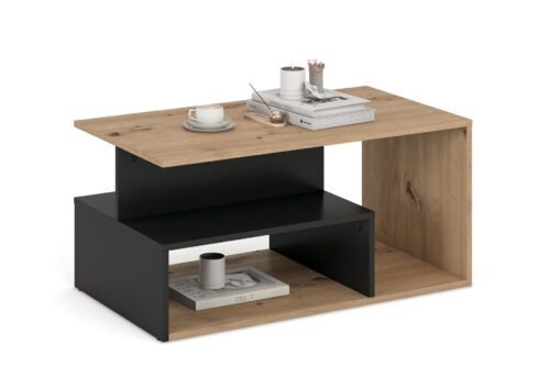 IVA table, oak / black