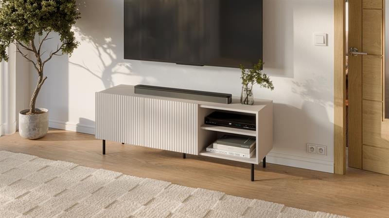 PAXOS RTV-1 TV stand 150 cm, color: cashmere / black - Image 9