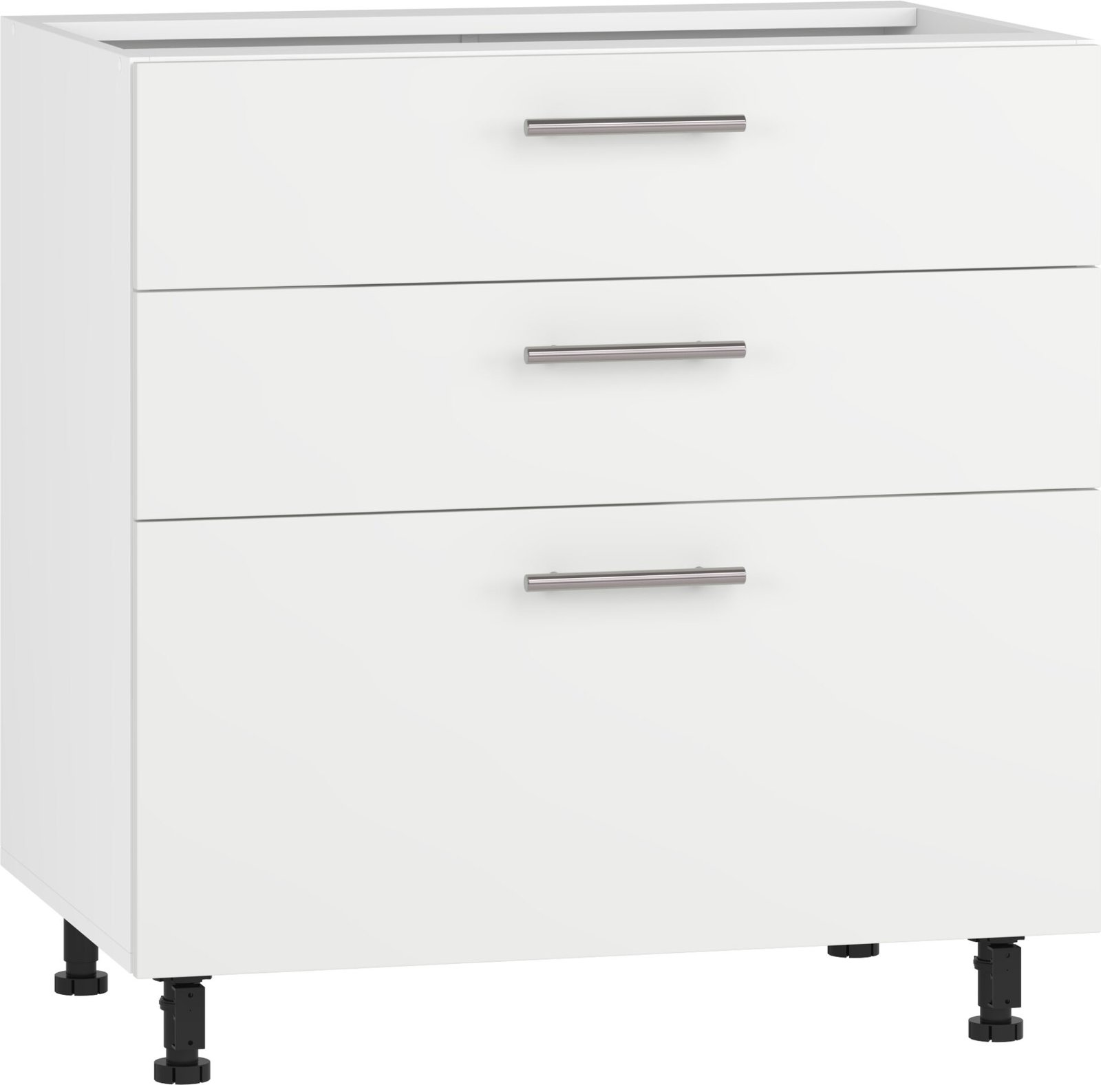 VENTO DS3-80/82 base cabinet with drawers, color: white/matt white