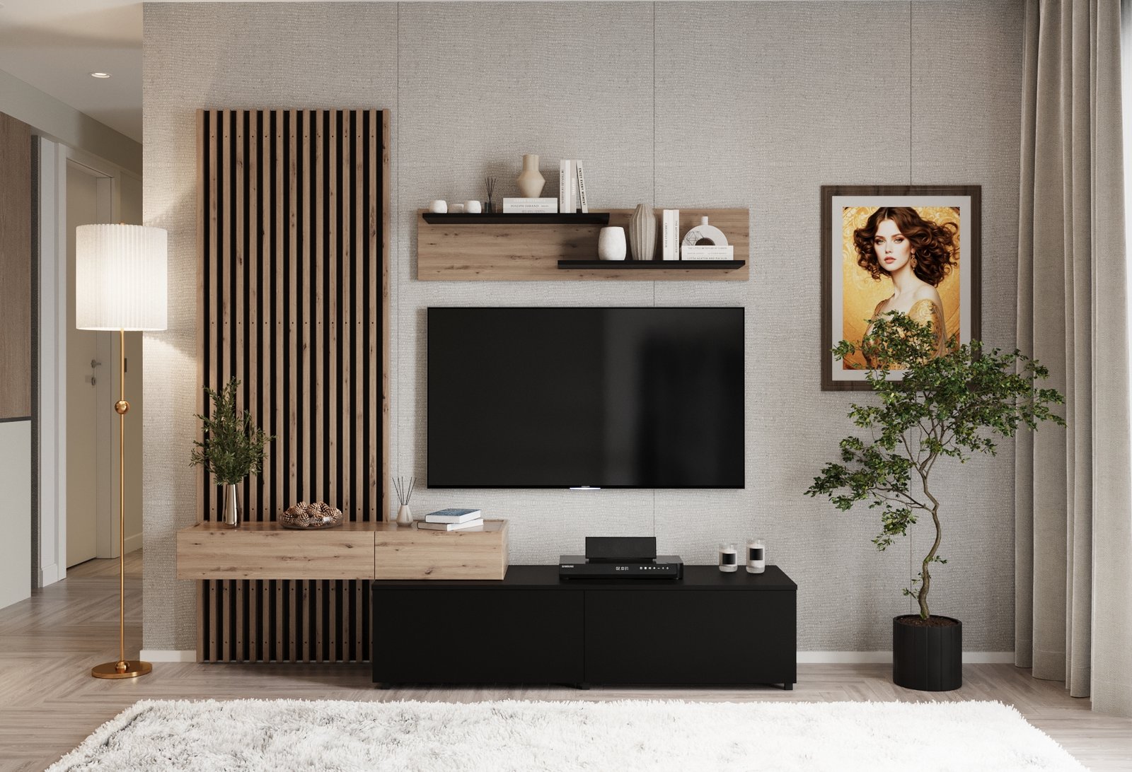 CAMINO set color: oak / black