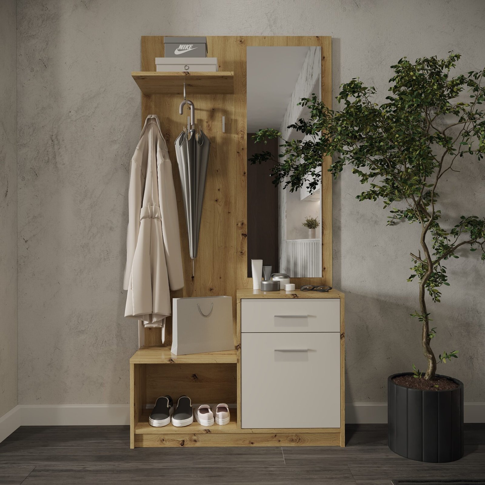 PERGO hallway, color: oak / cashmere