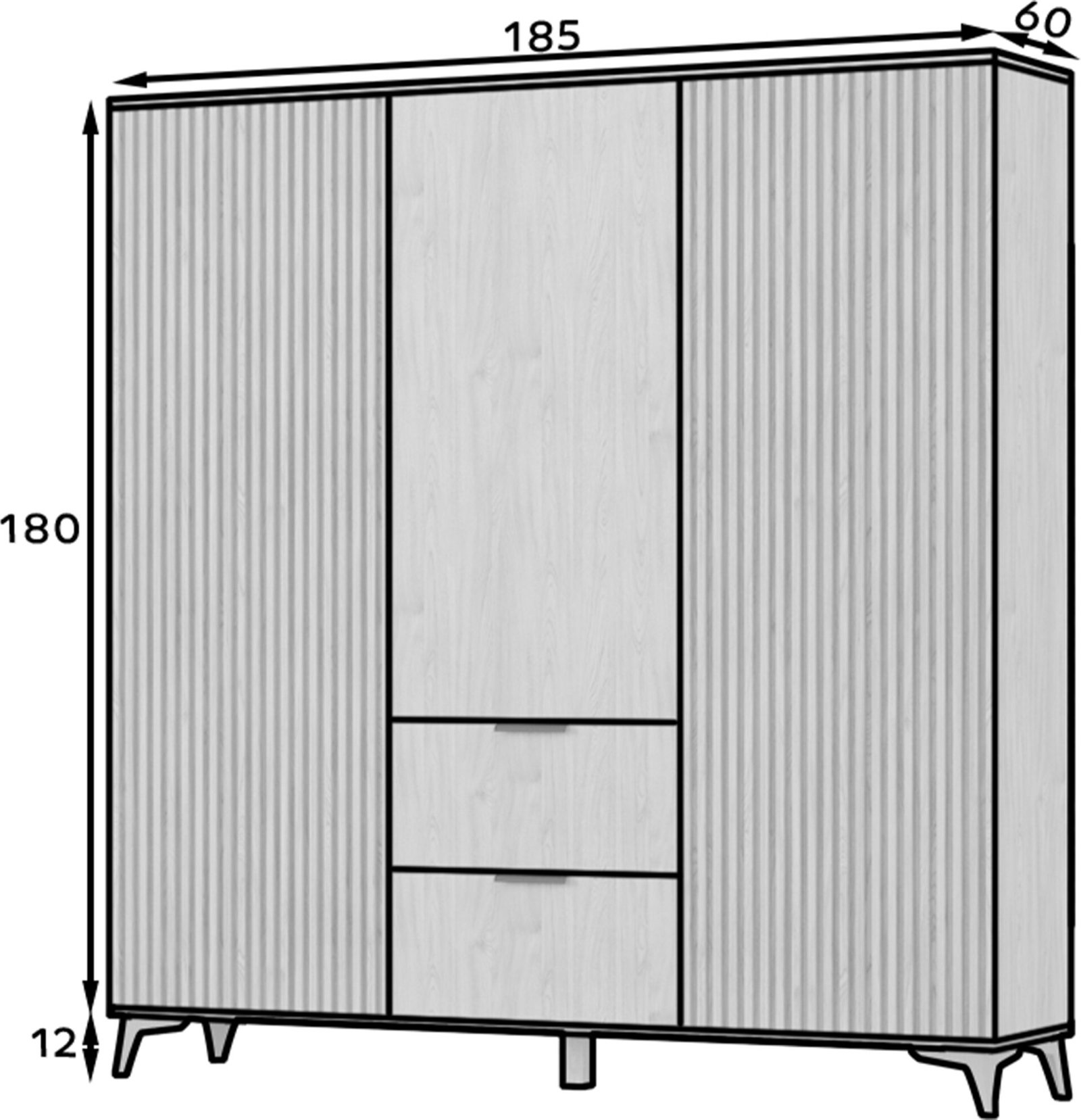 Entsian 185 Artisan Oak Cabinet - Image 10