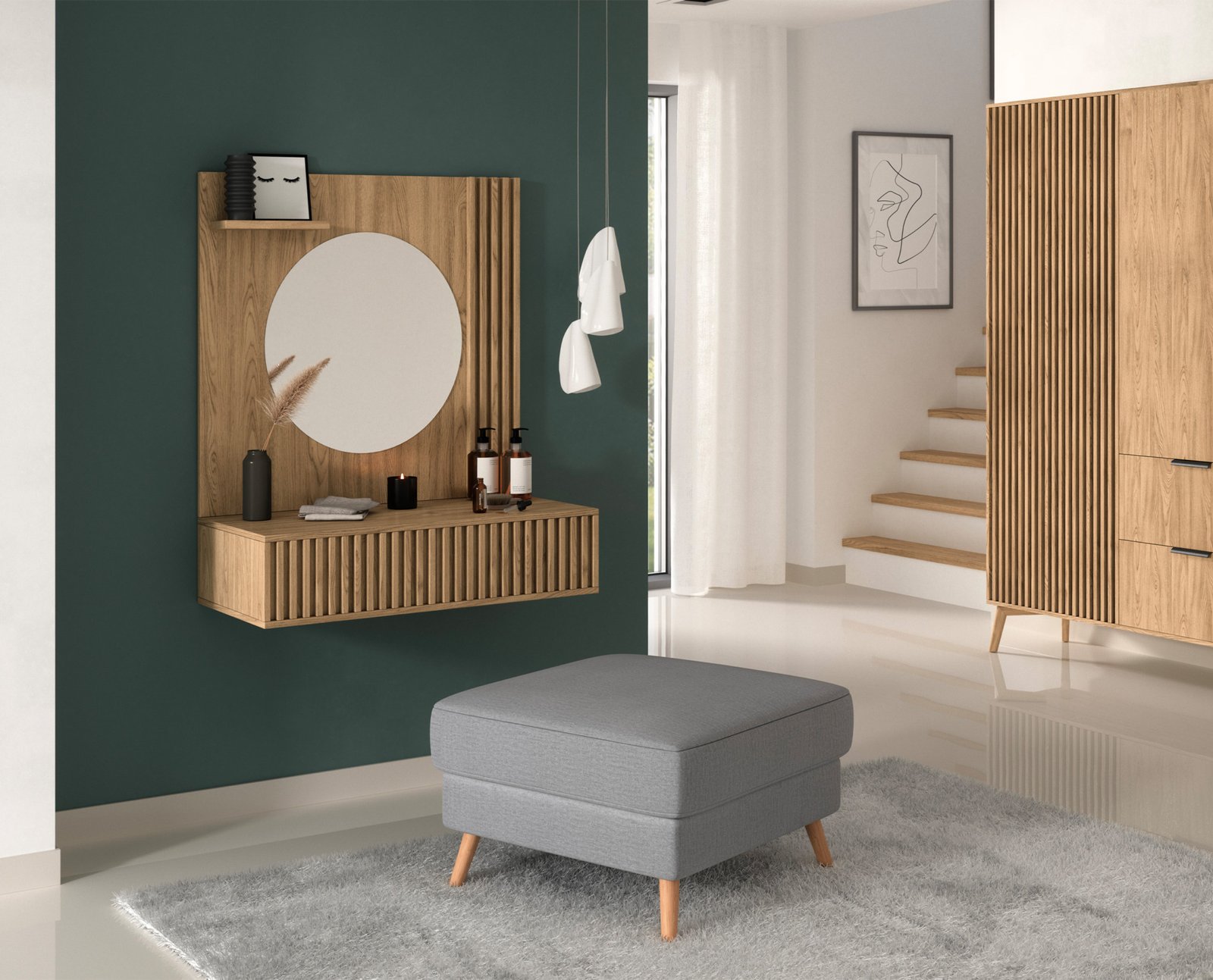 Entsian 185 Artisan Oak Cabinet - Image 9