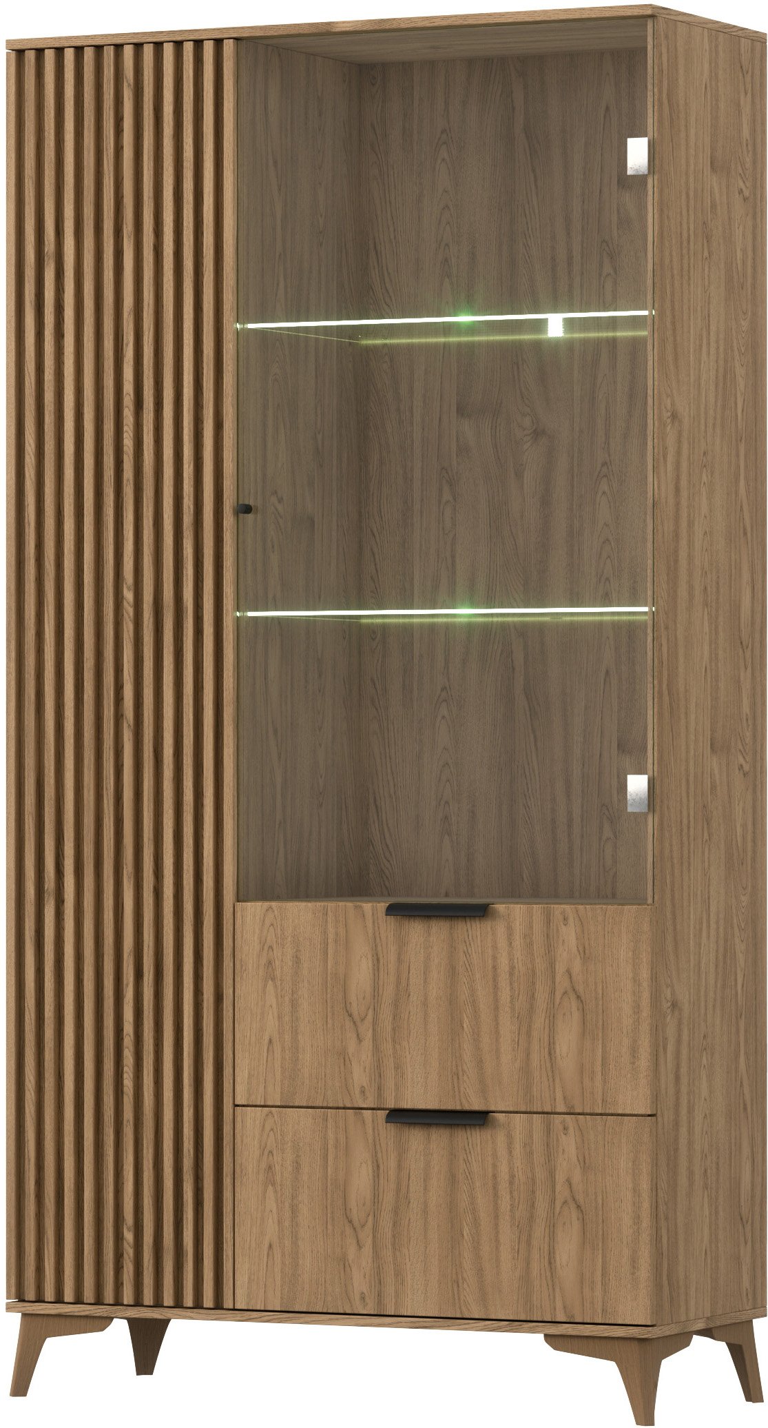 Entsian 100 Artisan Oak Display Cabinet