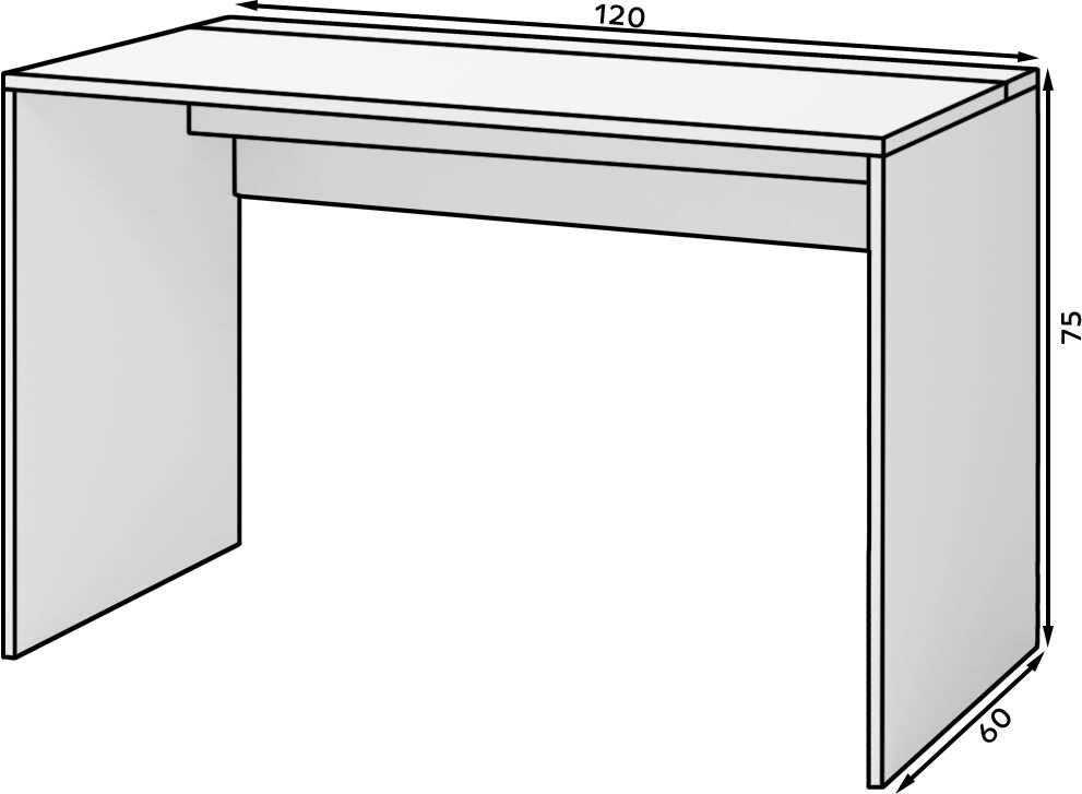 Nevy desk, white, 120 - Image 9