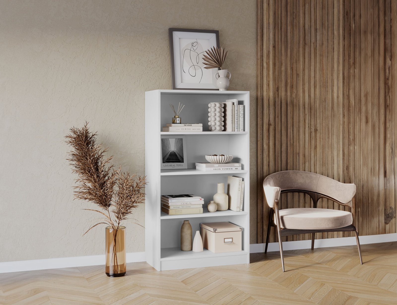 Pocett white bookcase - Image 4