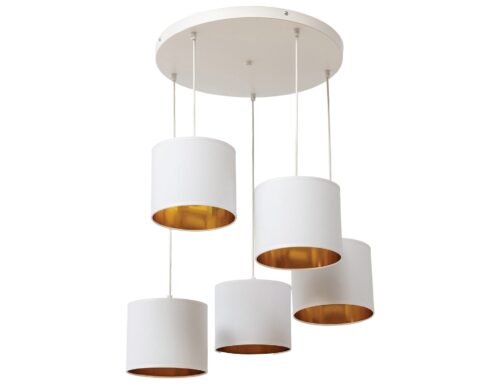 Vespillo, 58x58x115cm Hanging 5 white/gold colors