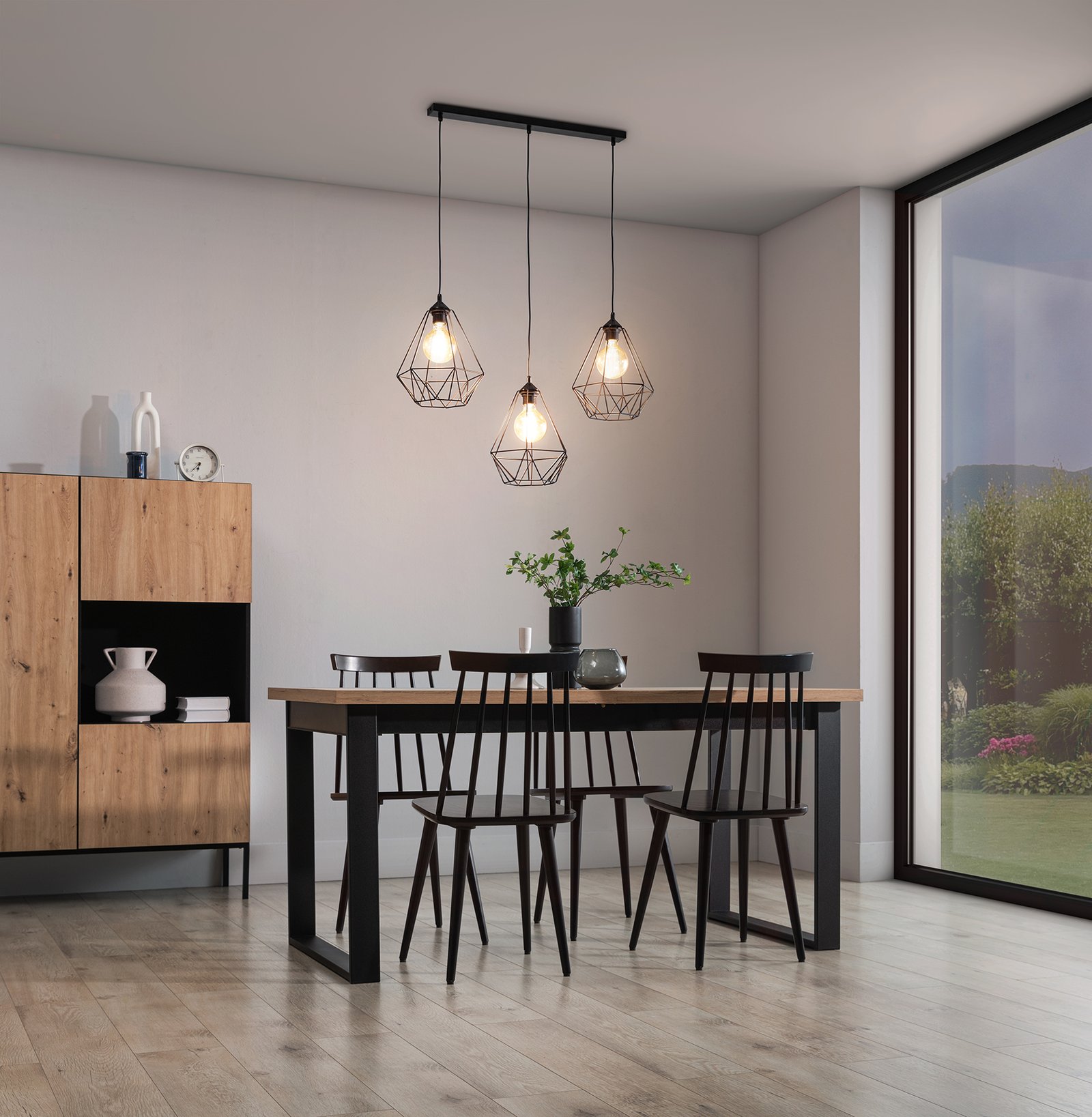 Bendinni, 74x19x110cm Hanging linear 3 black - Image 4